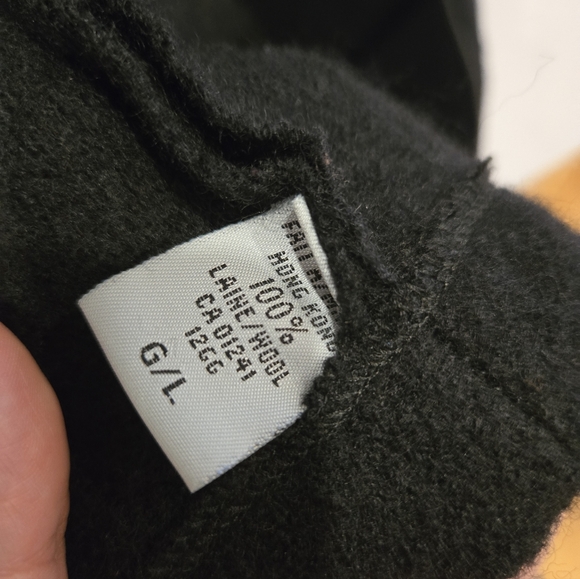 Simons Classic Black 100% Wool Coat Sz L - Picture 6 of 6